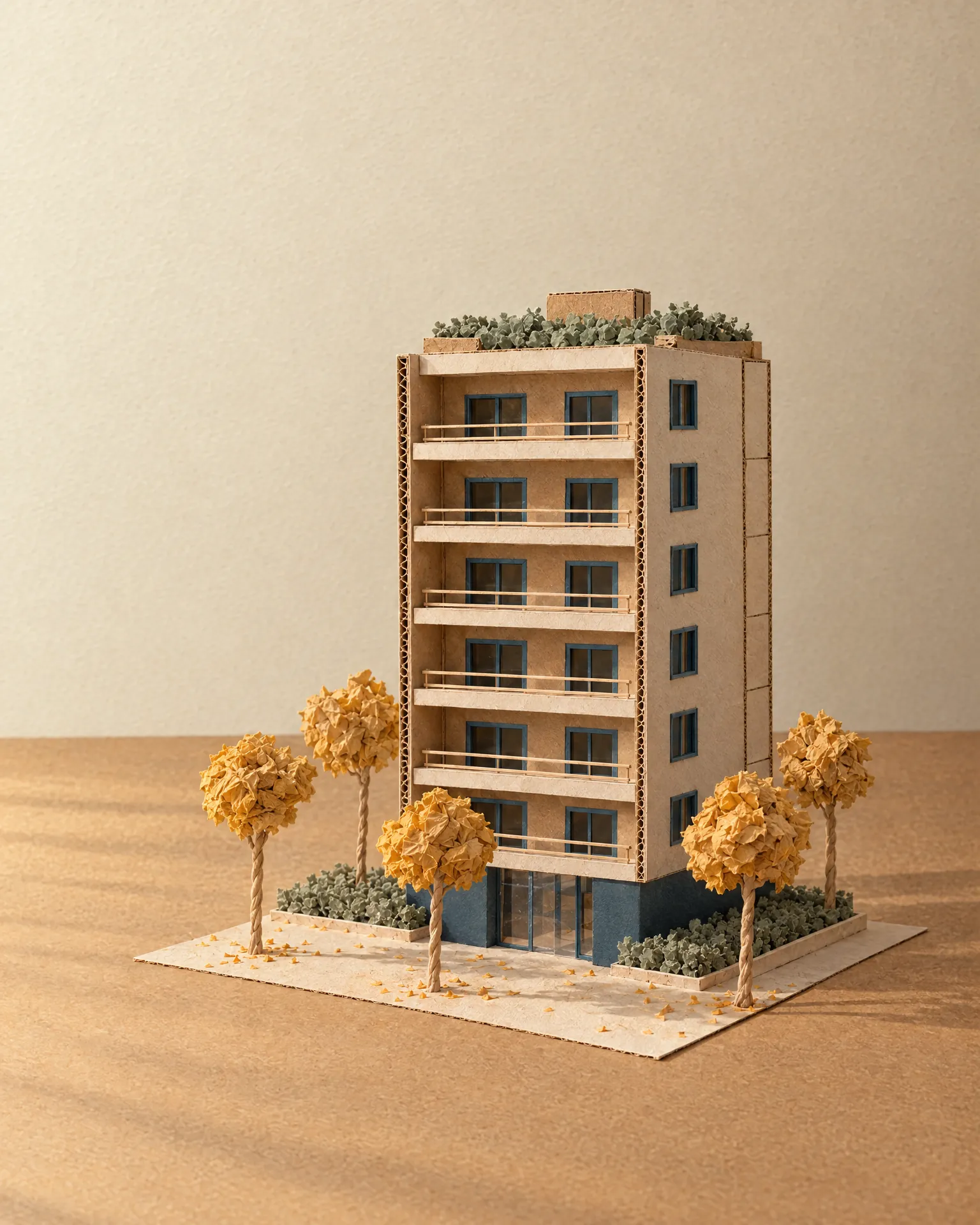 Publicación de feed del Residencial Ipê: el edificio a la derecha y el fondo libre a la izquierda