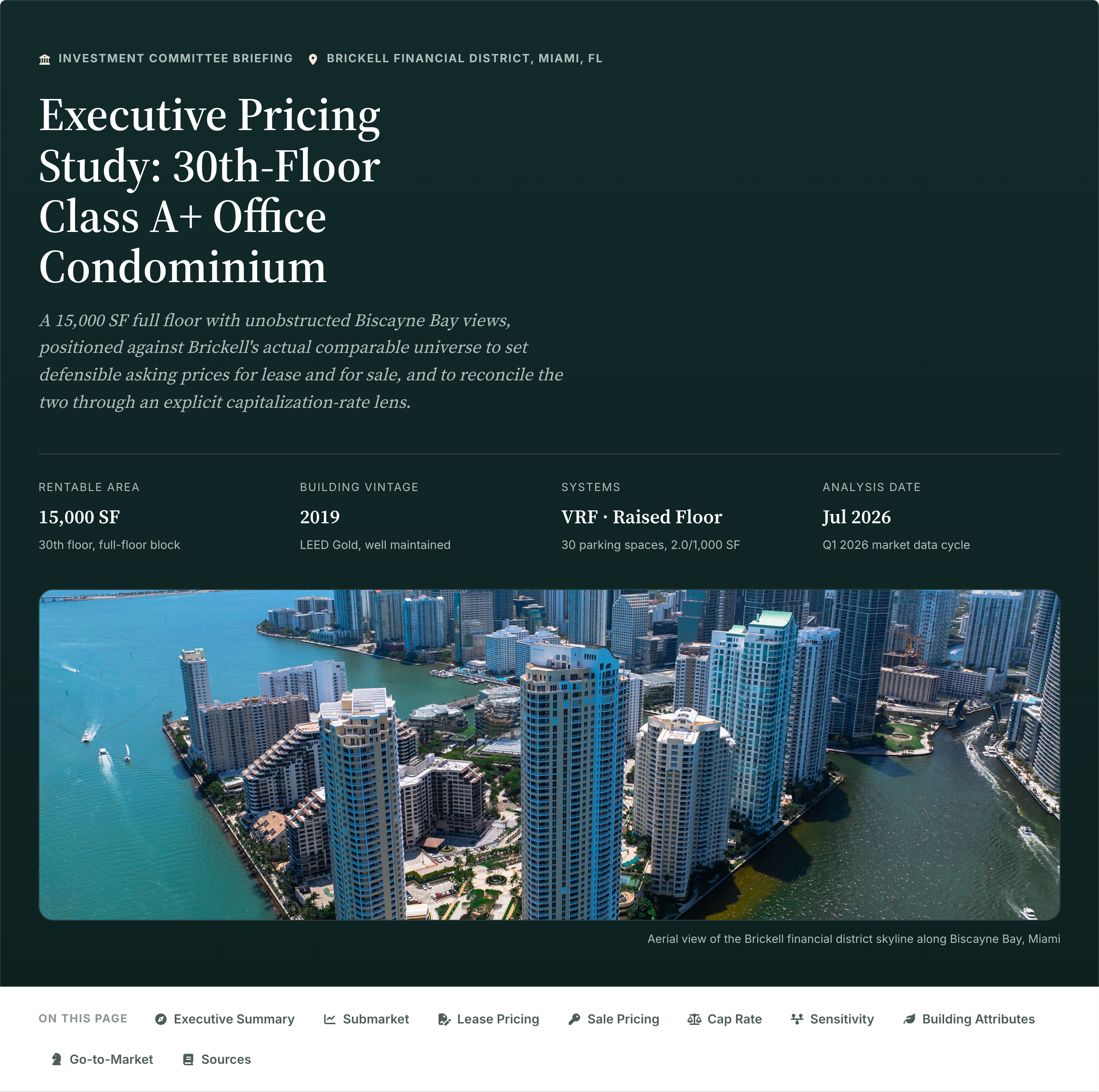 Opening of the Brickell office pricing study