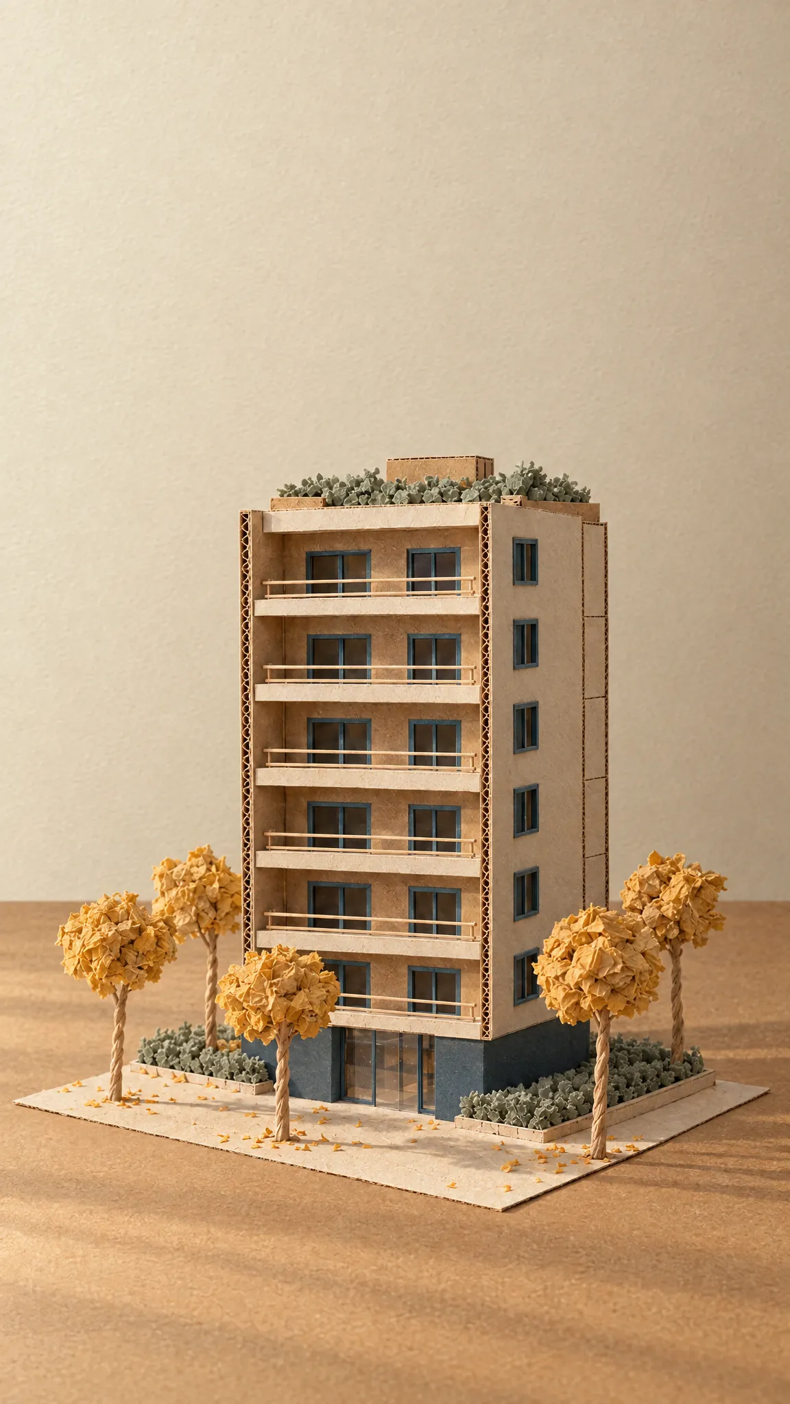 Stories del Residencial Ipê: el edificio entero con el fondo de papel libre arriba